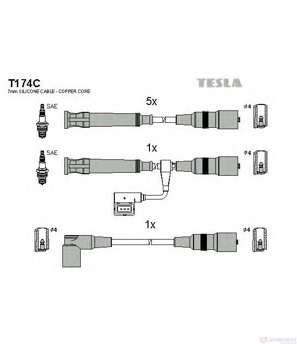 КАБЕЛИ СВЕЩИ BMW 3 SERIES E30 (1982-) 325 e 2.7 - TESLA