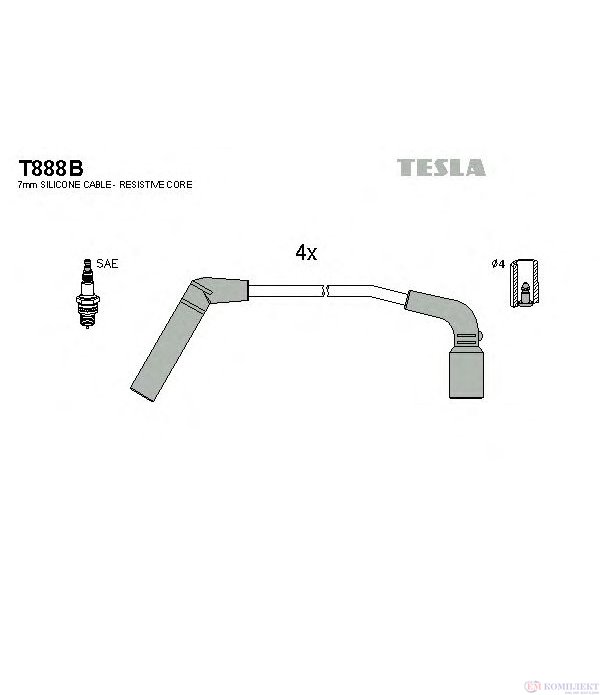 КАБЕЛИ СВЕЩИ CHEVROLET KALOS SEDAN (2005-) 1.2 - TESLA