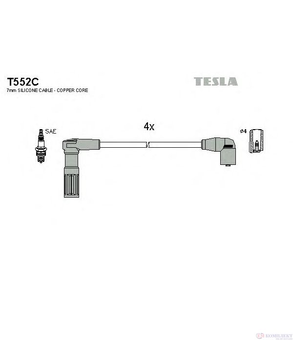 КАБЕЛИ СВЕЩИ CITROEN JUMPY (1994-) 1.6 - TESLA