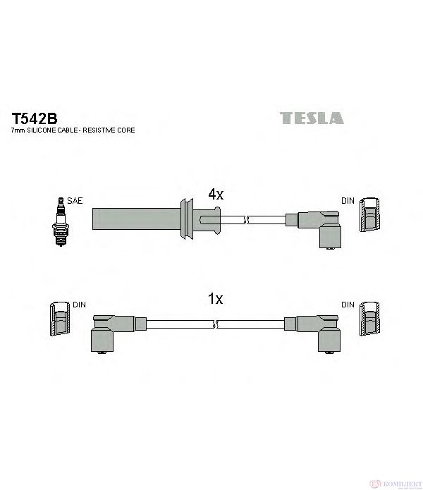 КАБЕЛИ СВЕЩИ FIAT TIPO (1987-) 2.0 i.e. 16V Sport - TESLA