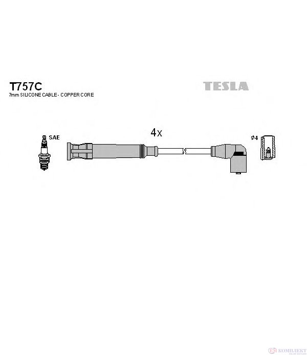 КАБЕЛИ СВЕЩИ FIAT BRAVA (1995-) 1.4 - TESLA