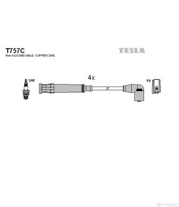 КАБЕЛИ СВЕЩИ FIAT BRAVA (1995-) 1.4 12 V - TESLA