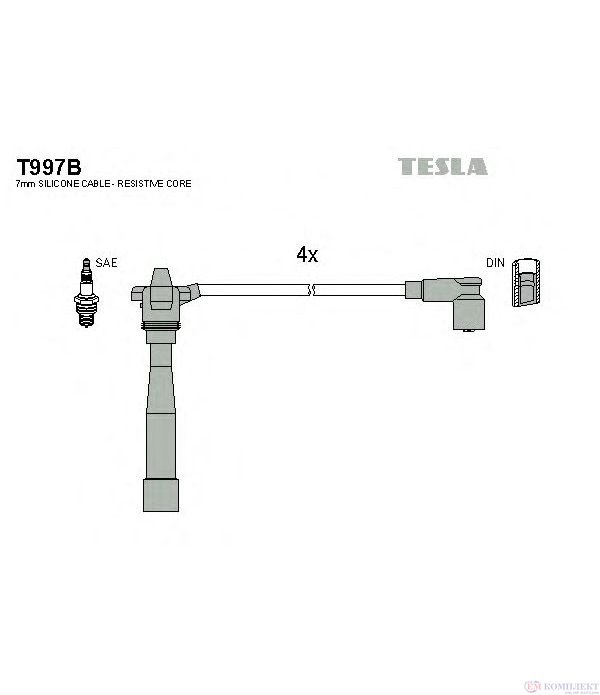 КАБЕЛИ СВЕЩИ FIAT PUNTO CABRIOLET (1994-) 85 16V 1.2 - TESLA