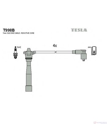 КАБЕЛИ СВЕЩИ FIAT MAREA WEEKEND (1996-) 1.2 16V - TESLA