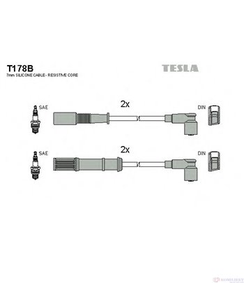 КАБЕЛИ СВЕЩИ FIAT PANDA (2003-) 1.2 - TESLA