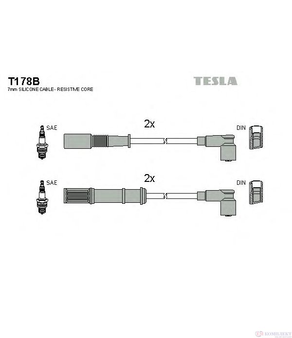 КАБЕЛИ СВЕЩИ FIAT PANDA (2003-) 1.2 LPG - TESLA