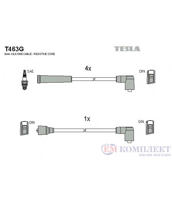 КАБЕЛИ СВЕЩИ FORD ORION II (1985-) 1.4 CAT - TESLA