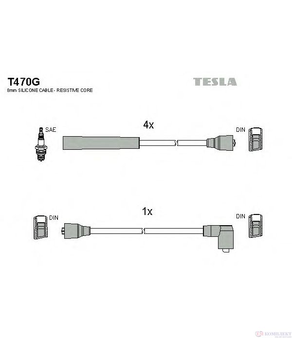 КАБЕЛИ СВЕЩИ FORD SIERRA COMBI (1987-) 2.0 i CAT - TESLA