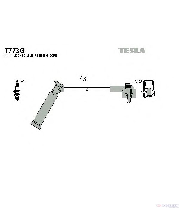 КАБЕЛИ СВЕЩИ FORD FIESTA IV (1995-) 1.25 i 16V - TESLA