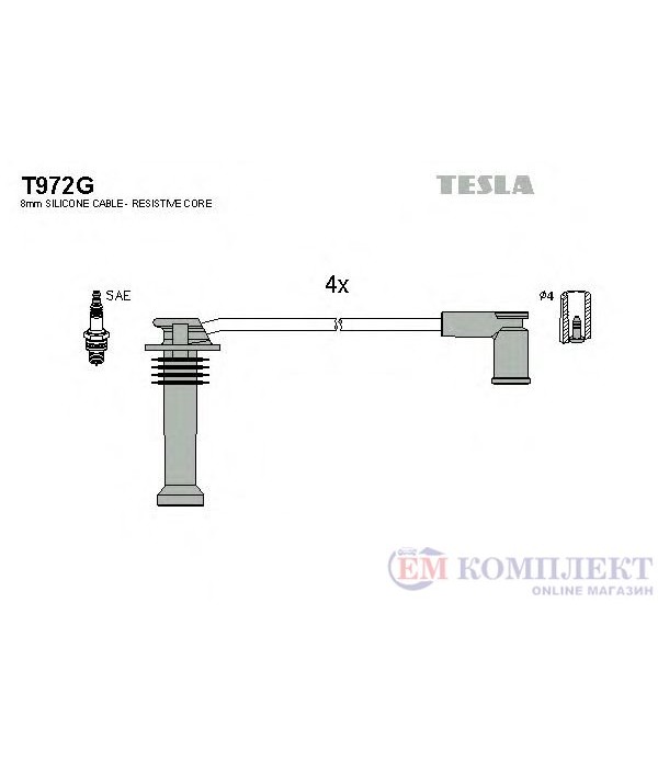 КАБЕЛИ СВЕЩИ FORD MONDEO IV (2007-) 1.6 Ti - TESLA