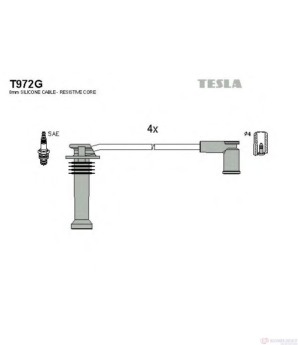 КАБЕЛИ СВЕЩИ FORD FOCUS II COMBI (2004-) 1.6 Ti - TESLA