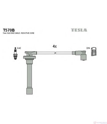 КАБЕЛИ СВЕЩИ HONDA CIVIC IV SEDAN (1987-) 1.6 i 16V - TESLA