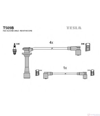 КАБЕЛИ СВЕЩИ KIA CLARUS COMBI (1998-) 2.0 i 16V - TESLA