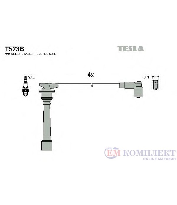 КАБЕЛИ СВЕЩИ KIA RIO II SEDAN (2005-) 1.4 16V - TESLA