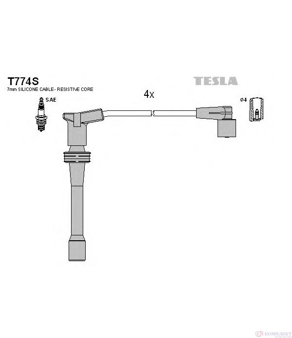 КАБЕЛИ СВЕЩИ LADA 110 (1995-) 1.5 16V - TESLA