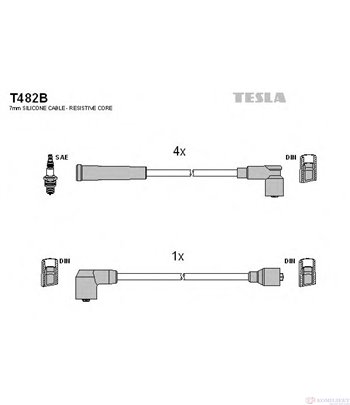 КАБЕЛИ СВЕЩИ MAZDA 323 III STATION WAGON (1986-) 1.6 4x4 - TESLA