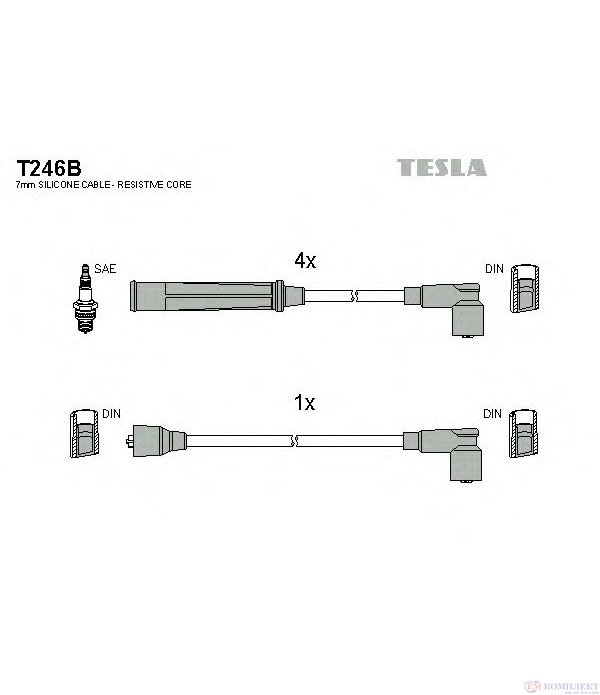 КАБЕЛИ СВЕЩИ MAZDA 626 II HATCHBACK (1982-) 1.6 - TESLA