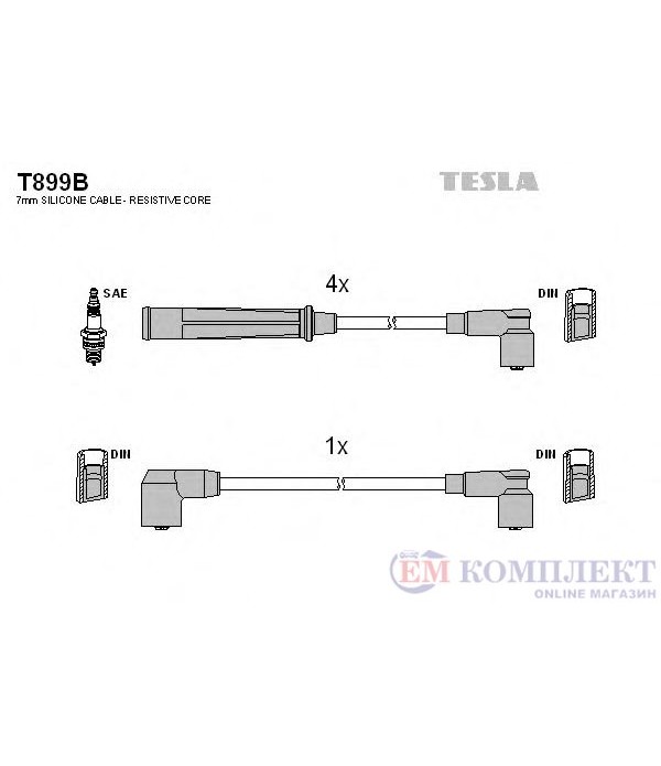 КАБЕЛИ СВЕЩИ MAZDA 626 III HATCHBACK (1987-) 2.2 12V - TESLA