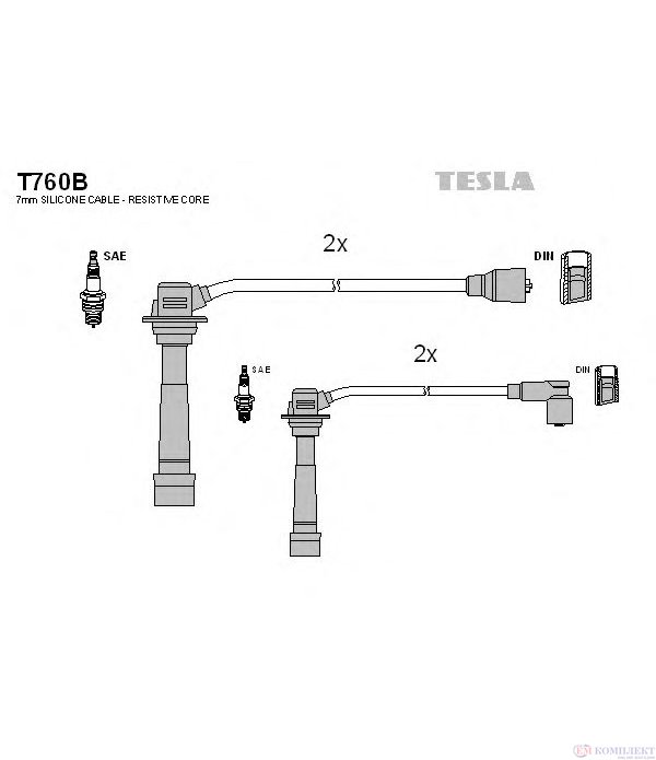 КАБЕЛИ СВЕЩИ MAZDA 626 IV HATCHBACK (1991-) 1.8 - TESLA