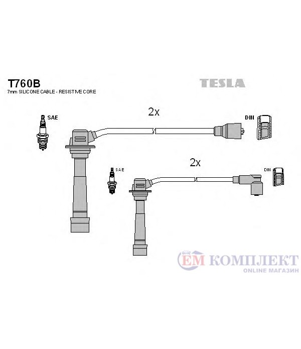 КАБЕЛИ СВЕЩИ MAZDA 626 IV HATCHBACK (1991-) 2.0 i - TESLA