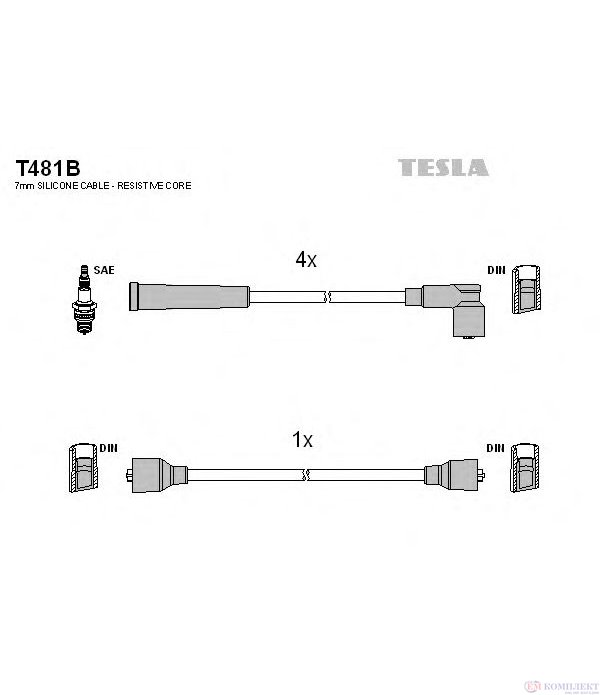 КАБЕЛИ СВЕЩИ MAZDA 121 II (1990-) 1.1 - TESLA