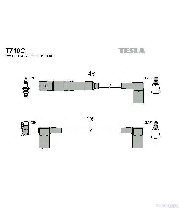 КАБЕЛИ СВЕЩИ MERCEDES 190 W201 (1982-) E 1.8 - TESLA