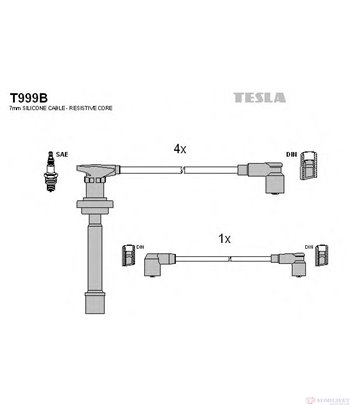 КАБЕЛИ СВЕЩИ NISSAN PRIMERA (1990-) 2.0 16V - TESLA