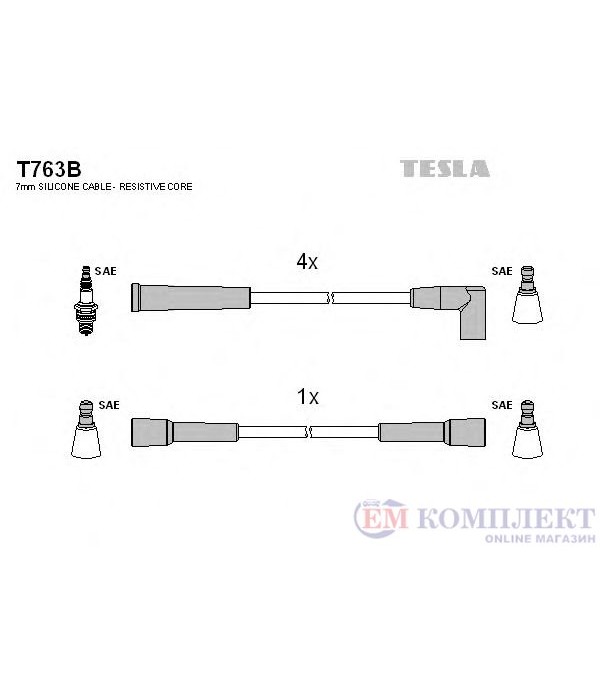 КАБЕЛИ СВЕЩИ OPEL CORSA A TR (1982-) 1.2 S - TESLA