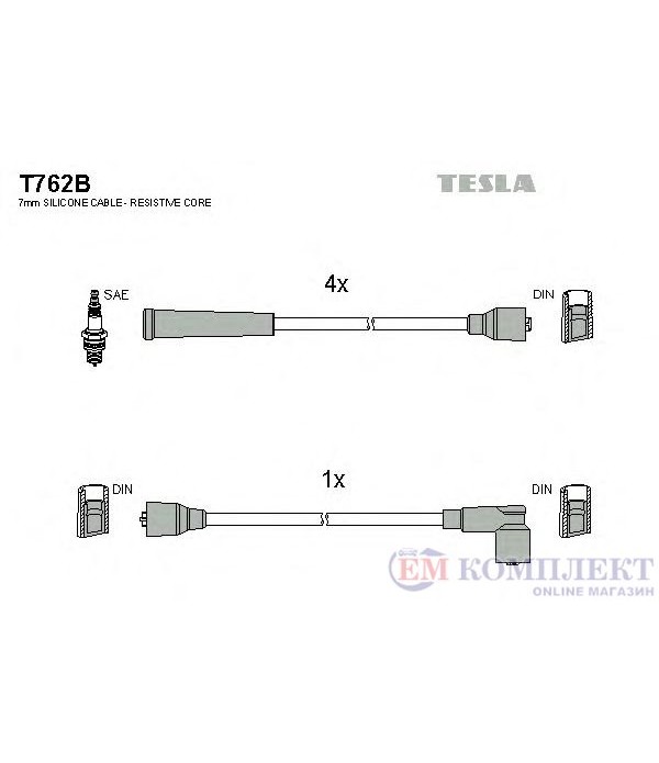 КАБЕЛИ СВЕЩИ OPEL CORSA A TR (1982-) 1.2 N - TESLA