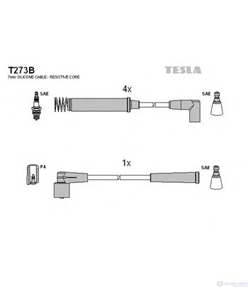 КАБЕЛИ СВЕЩИ OPEL CORSA A HATCHBACK (1982-) 1.4 i - TESLA