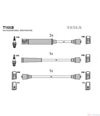 КАБЕЛИ СВЕЩИ OPEL KADETT E HATCHBACK (1984-) 1.8 S - TESLA