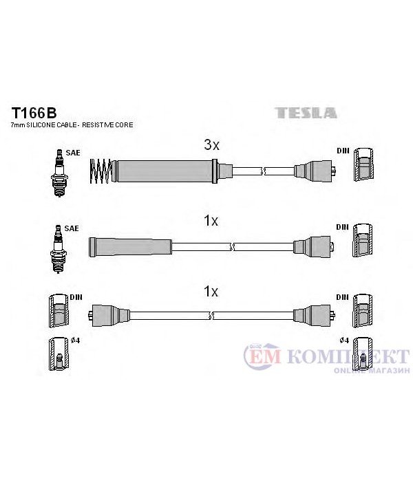 КАБЕЛИ СВЕЩИ OPEL KADETT E COMBI (1984-) 2.0 i - TESLA