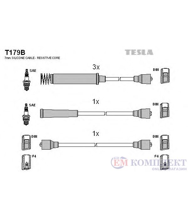КАБЕЛИ СВЕЩИ OPEL OMEGA A (1986-) 1.8 N - TESLA