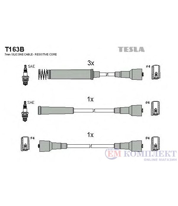 КАБЕЛИ СВЕЩИ OPEL OMEGA A (1986-) 2.0 - TESLA