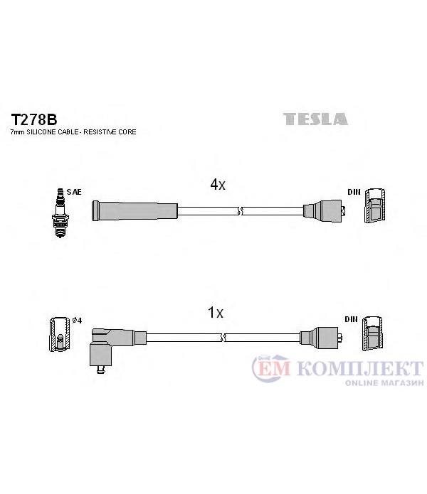 КАБЕЛИ СВЕЩИ OPEL OMEGA A (1986-) 2.4 i - TESLA