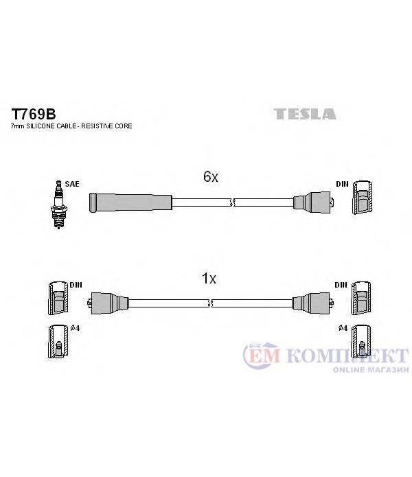 КАБЕЛИ СВЕЩИ OPEL MONZA A (1978-) 2.8 - TESLA