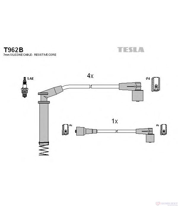КАБЕЛИ СВЕЩИ OPEL COMBO (1994-) 1.2 - TESLA