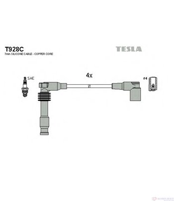 КАБЕЛИ СВЕЩИ OPEL ASTRA F HATCHBACK (1991-) 1.4 i 16V - TESLA