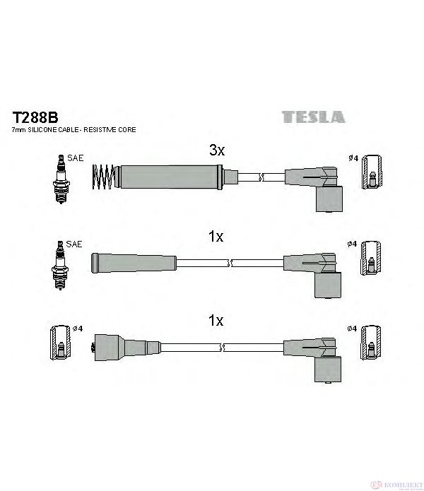 КАБЕЛИ СВЕЩИ OPEL CORSA A TR (1982-) 1.4 S - TESLA