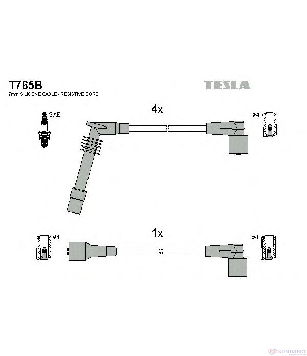 КАБЕЛИ СВЕЩИ OPEL ASTRA F CLASSIC COMBI (1998-) 1.4 i - TESLA