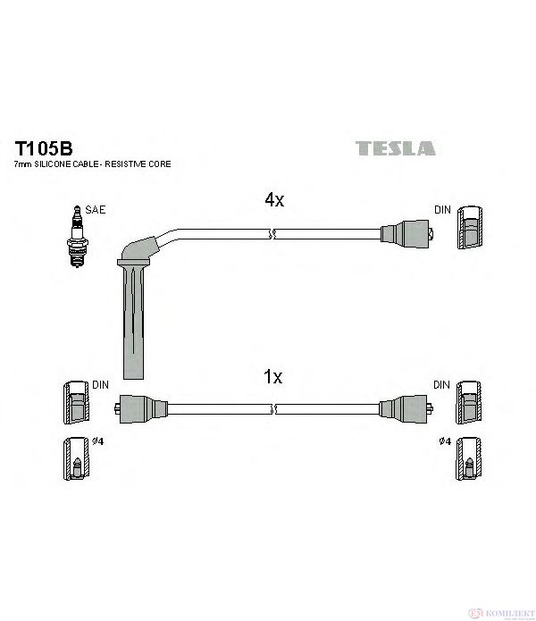 КАБЕЛИ СВЕЩИ SAAB 9-3 (1998-) 2.0 SE Turbo - TESLA