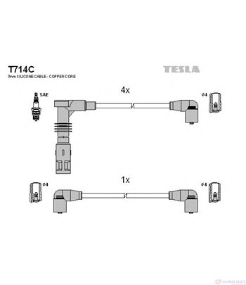 КАБЕЛИ СВЕЩИ SEAT TOLEDO I (1991-) 1.8 16V - TESLA