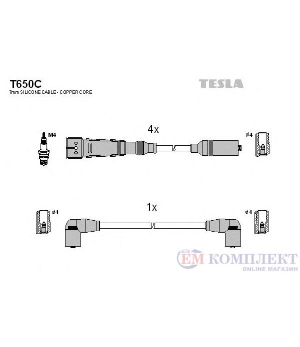 КАБЕЛИ СВЕЩИ SEAT CORDOBA (1993-) 2.0 i - TESLA