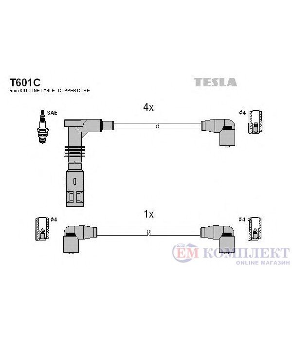 КАБЕЛИ СВЕЩИ SEAT CORDOBA (1993-) 1.8 i 16V - TESLA