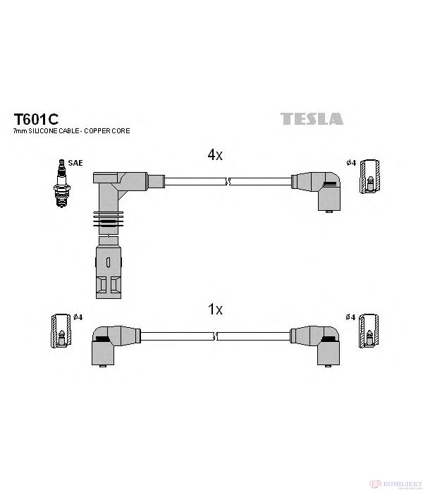 КАБЕЛИ СВЕЩИ SEAT TOLEDO I (1991-) 2.0 i 16V - TESLA