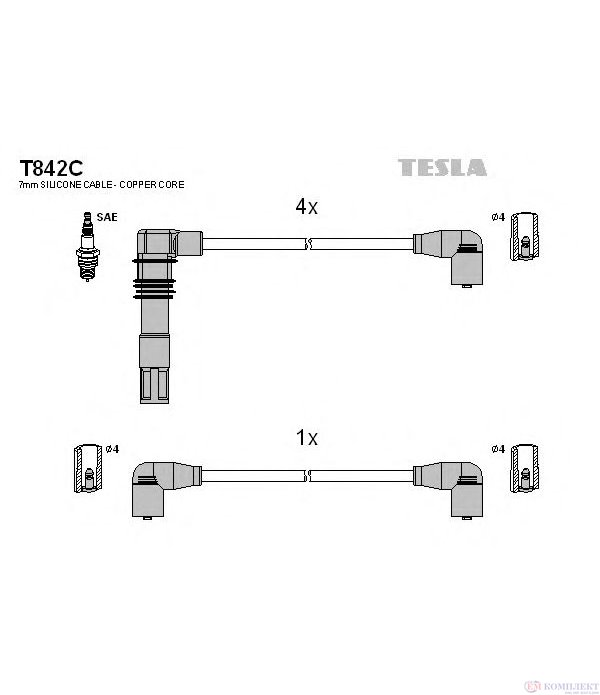 КАБЕЛИ СВЕЩИ SEAT CORDOBA (1993-) 1.4 i 16V - TESLA