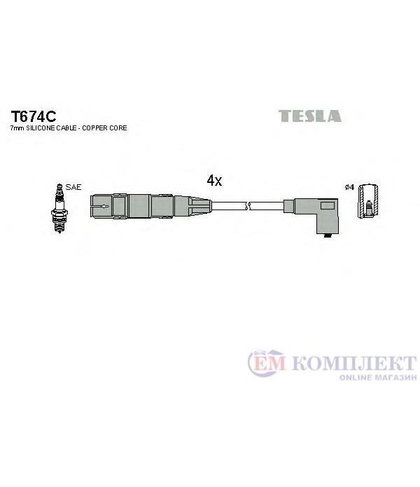КАБЕЛИ СВЕЩИ SEAT LEON (1999-) 1.6 - TESLA