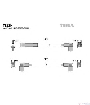 КАБЕЛИ СВЕЩИ SKODA FAVORIT (1989-) 1.3 - TESLA