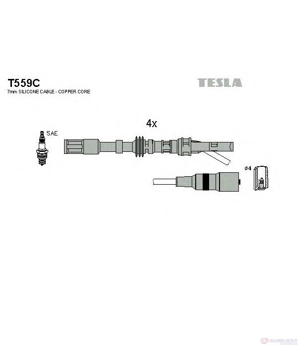 КАБЕЛИ СВЕЩИ SKODA OCTAVIA COMBI (1998-) 1.8 20V - TESLA