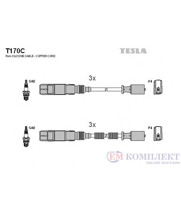 КАБЕЛИ СВЕЩИ SMART CABRIO (2000-) 0.6 - TESLA